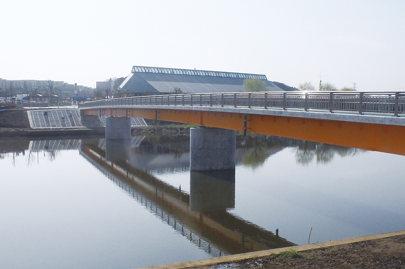 ふれあいの農業の郷歩道橋（上部工）工事